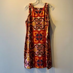 Macy’s Charter Club sheath dress. Size XL. Pretty, colorful print, barely worn.